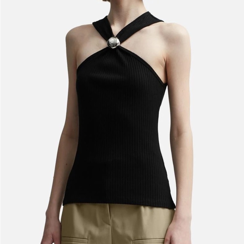 Loewe Anagram Pebble Halter Top Black Large